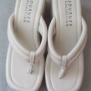 JOURNEE COLLECTION Women's Shareene Platform Wedge Sandals, Size 8 & 1/2